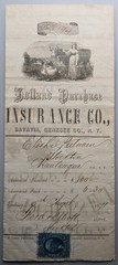 1871 Holland Purchase Insurance Policy Batavia NY – Fire Insurance Revenue Stmp