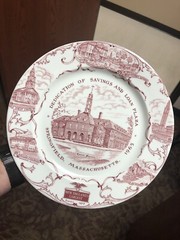 Worcester Savings Loan Plaza Plate Springfield MA Court Square 1965 Walker China